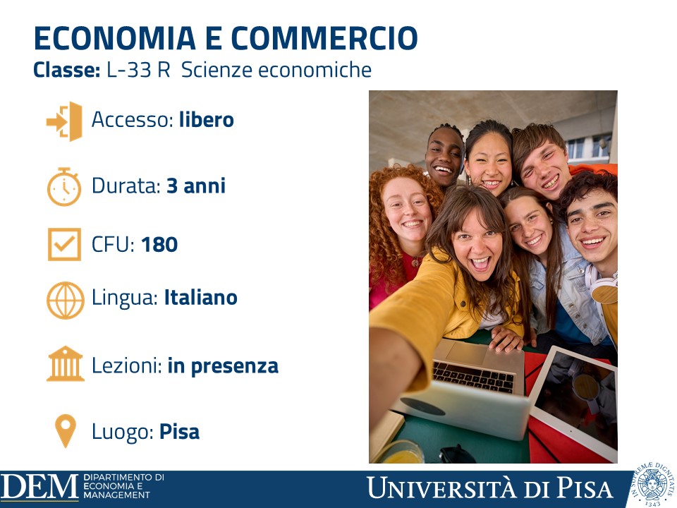 Scopri la Laurea in Economia e Commercio dell'Università di Pisa